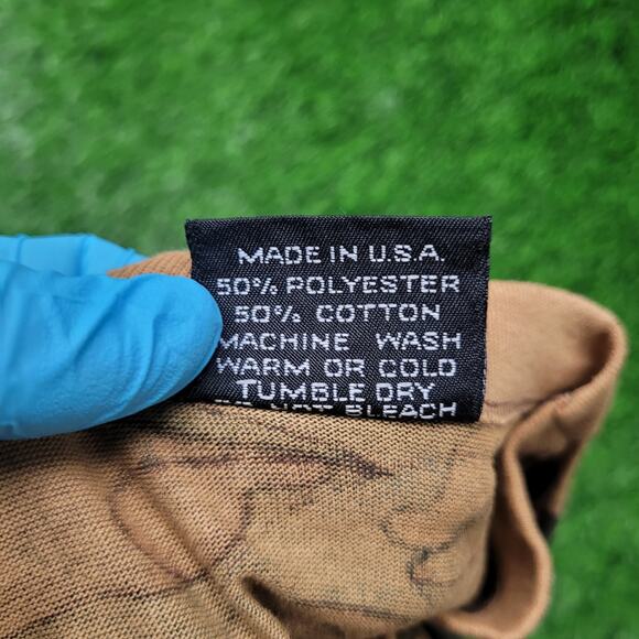 VTG 90s Badger USA Made Woodland Long Sleeve Camo T-Shirt Mens Large - Picture 11 of 11